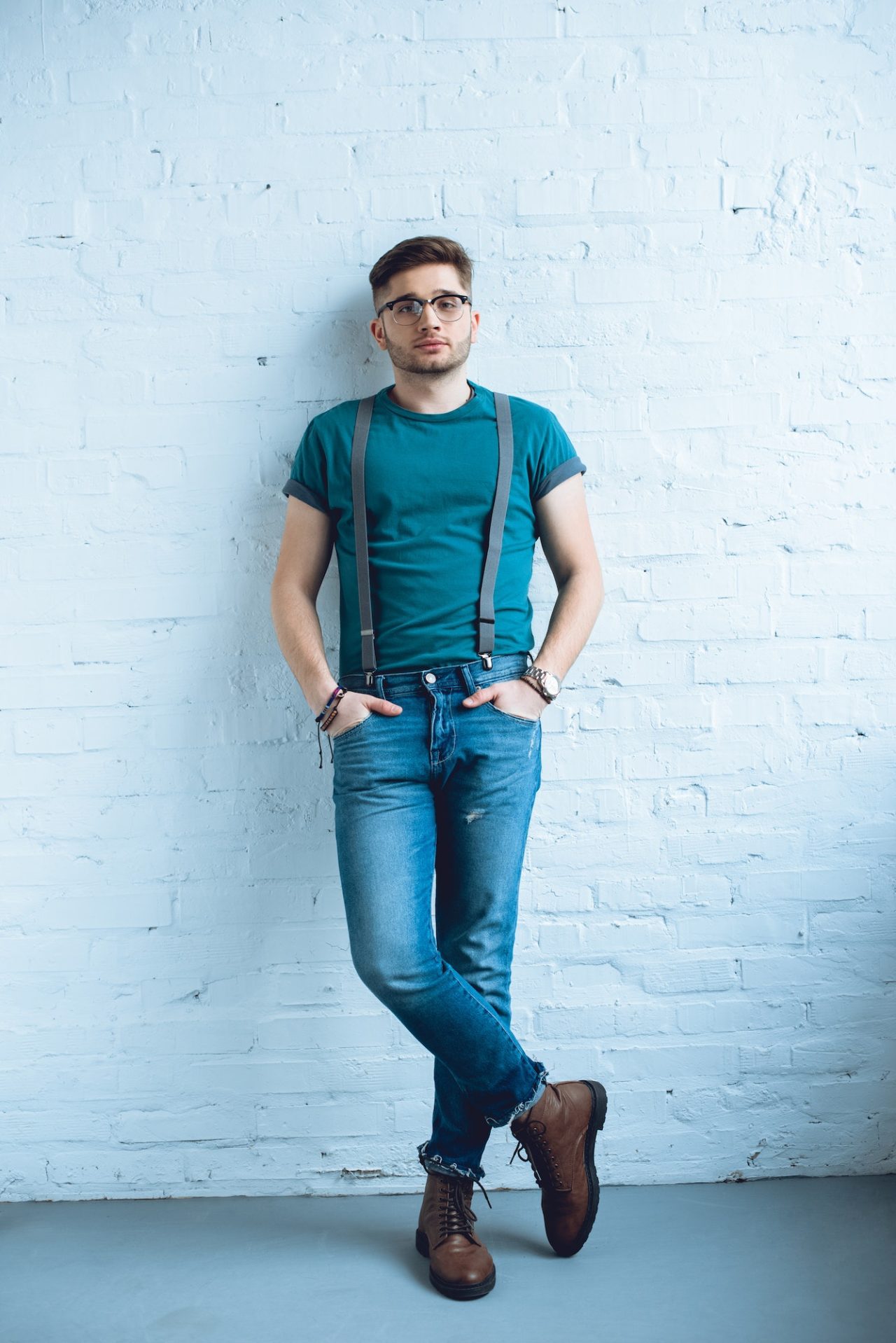 Bearded Young Man Wearing T Shirt And Jeans.jpg